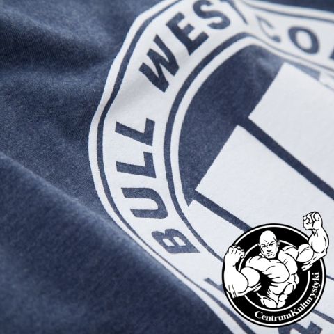 Koszulka Męska CHEST Logo Navy Melange - Pit Bull West Coast